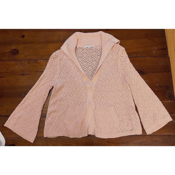 Cabo women’s pink snap front lightweight cardigan size small - Picture 1 of 8